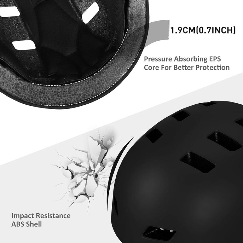 Bavilk Bike Helmet 3 Sizes for Teenager Kids Youth Adults,Bavilk Skateboard Helmet Adjustable Multi-Sport Bicycle Cycling Scooter Roller Skate Inline Skating Rollerblading for Girls Boys Women Men Teen - Image 5